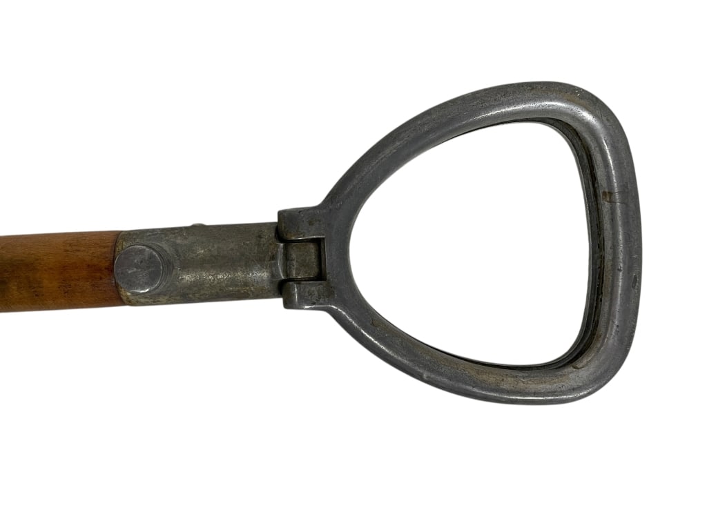 UNIQUE WALKING STICK WITH A SHOVEL-SHAPED HANDLE: UNIQUE WALKING STICK WITH A SHOVEL-SHAPED HANDLE SIZE: 32" APPROX GOOD PREOWNED CONDITION, NEEDS BASE TIP By bidding on this item, you agree that you have read, understand, and agree to the Terms and