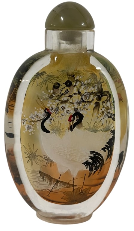 CHINESE REVERSE-PAINTED GLASS SNUFF BOTTLE (1 of 3)