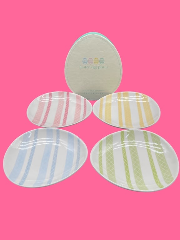 POTTERY BARN EASTER EGG PLATE SETS - 3