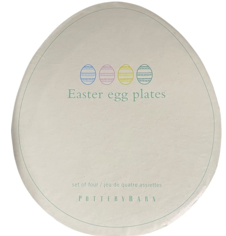 POTTERY BARN EASTER EGG PLATE SETS - 5