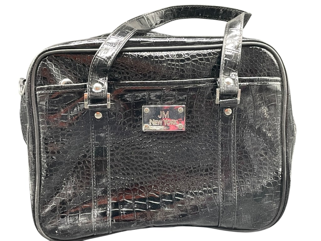 JM NEW YORK BLACK REFLECTIVE CROC-EMBOSSED (1 of 6)