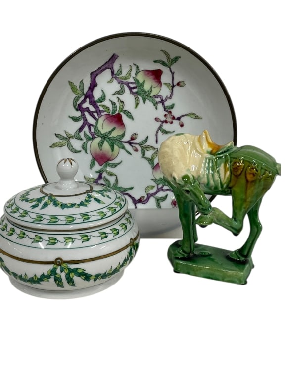 ASIAN INSPIRED DECORATIVE LOT W TANG HORSE (1 of 11)