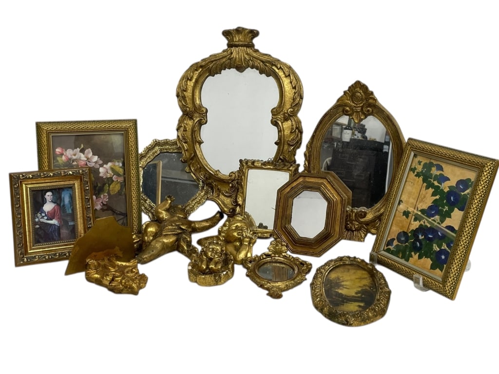 ASSORTED GILT FRAMES, MIRRORS & ORNATE ACCENTS (1 of 10)