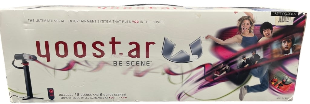 YOOSTAR BE SCENE VIDEO ENTERTAINING SYSTEM: YOOSTAR BE SCENE VIDEO ENTERTAINING SYSTEM THIS RARE AND VIBRANT SOCIAL ENTERTAINMENT SYSTEM BY YOOSTAR IS DESIGNED TO VIRTUALLY PLACE USERS DIRECTLY INTO ICONIC HOLLYWOOD MOVIE SCENES. THE "BE SCENE"