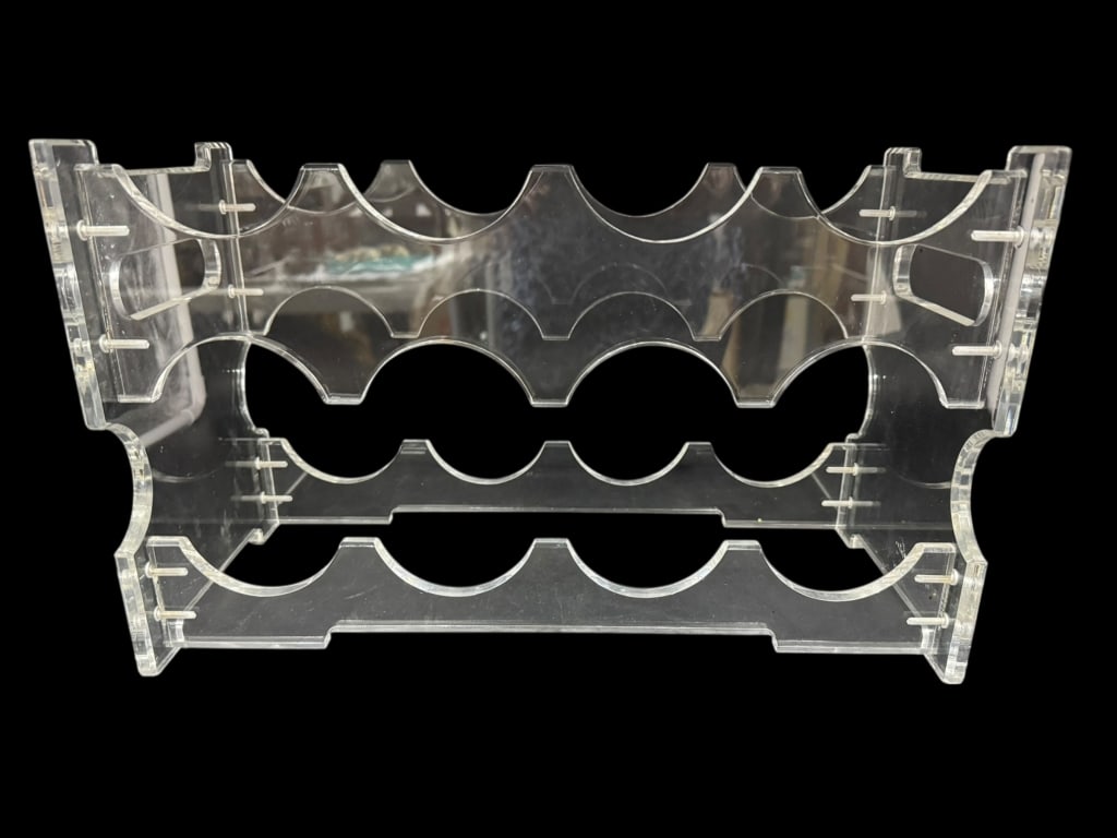 CLEAR ACRYLIC WINE BOTTLE DISPLAY RACK (1 of 4)