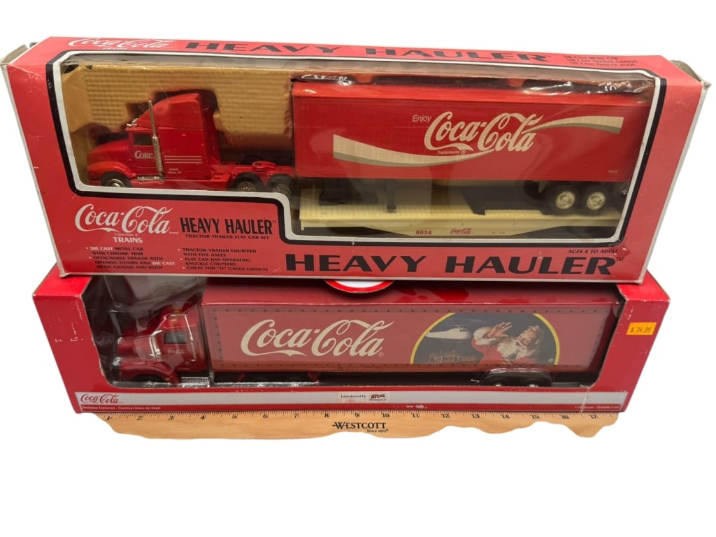 COCA-COLA HEAVY HAULER DIE-CAST TRUCK AND TRAILER (1 of 2)