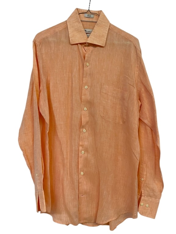 PETER MILLAR 100% LINEN MENS BUTTON DOWN SHIRT (1 of 4)