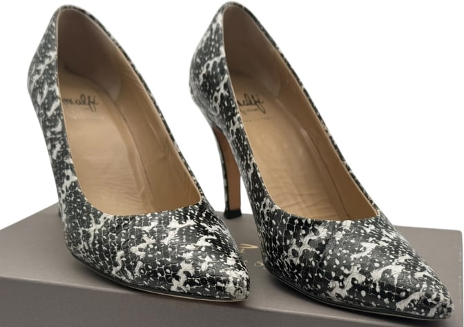 AMALFI BY RANGONI PYTHON PRINT LEATHER PUMPS 7.5N (1 of 5)