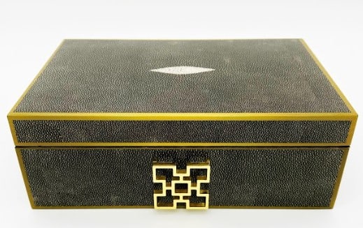 SHAGREEN STYLE DECORATIVE JEWELRY BOX (1 of 3)