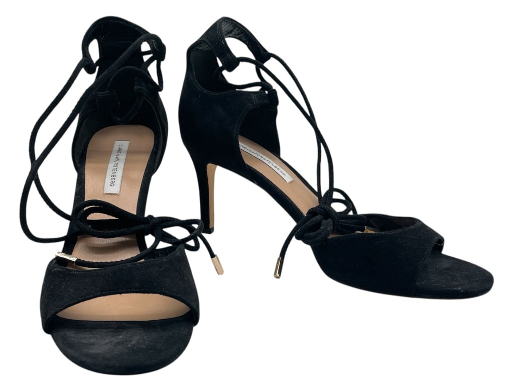 DIANE VON FURSTENBERG RIMINI SUEDE SANDAL SZ9.5 (1 of 7)