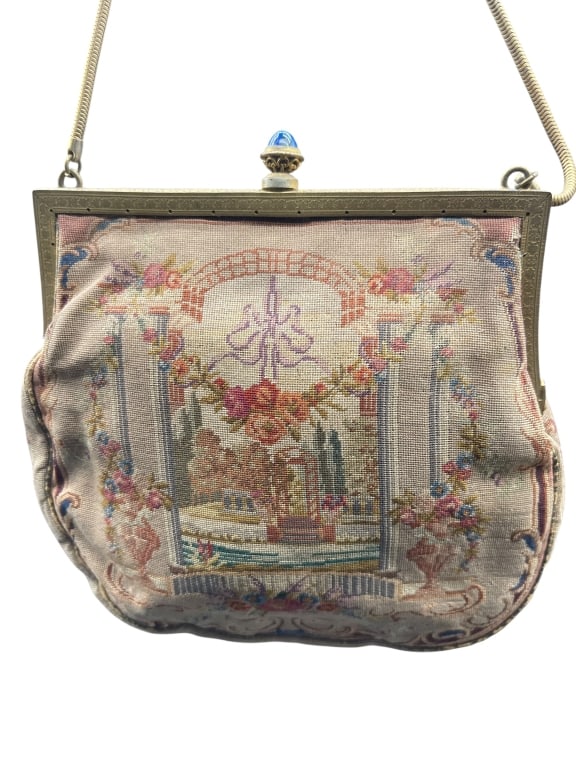 Vintage micro petit point tapestry evening bag (1 of 4)