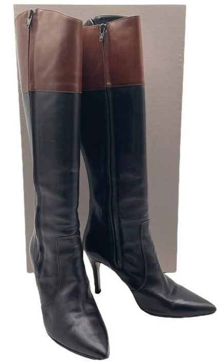 AMALFI BY RANGONI TWO-TONE LEATHER BOOTS SZ 7 (1 of 3)
