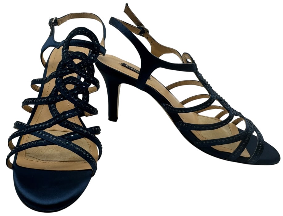 ALEX MARIE ELEGANT BLACK STRAPPY SANDALS 7M (1 of 3)