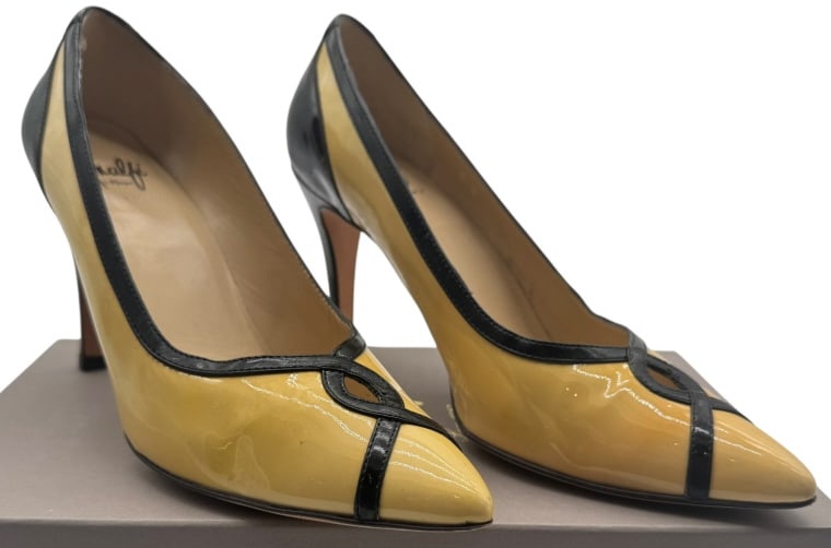 AMALFI BY RANGONI TWO-TONE PATENT LEATHER PUMP 7 (1 of 5)