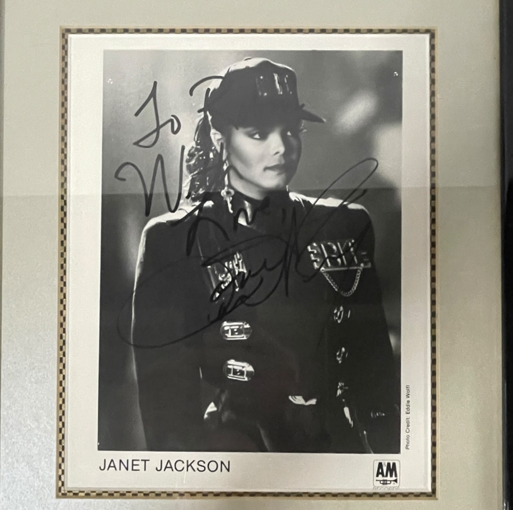 Janet Jackson hand-signed portrait (1 of 3)