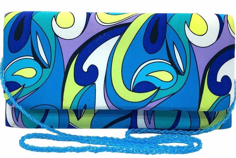 SWEE LO SATIN ABSTRACT CROSSBODY HANDBAG 11" (1 of 3)