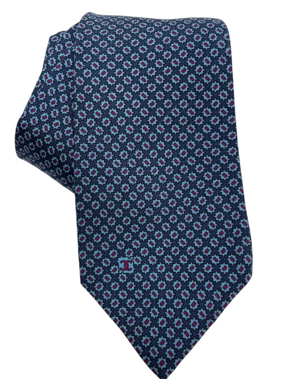 CHANEL PARIS GEOMETRIC SILK NECKTIE (1 of 4)