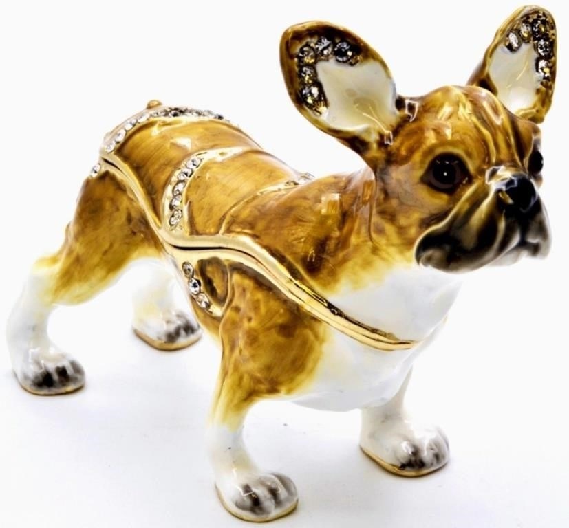 JAY STRONGWATER STYLE BOXER DOG JEWELS TRINKET BOX (1 of 5)