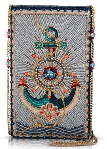 NEW MARY FRANCES KEEP IT STEADY CROSSBODY: *For ALTERNATIVE SHIPPING QUOTES or local pick up details, please visit www.dejavuauctionshipping.com* Set sail in style with this stunning beaded anchor crossbody! Perfect for seaside adventures or e