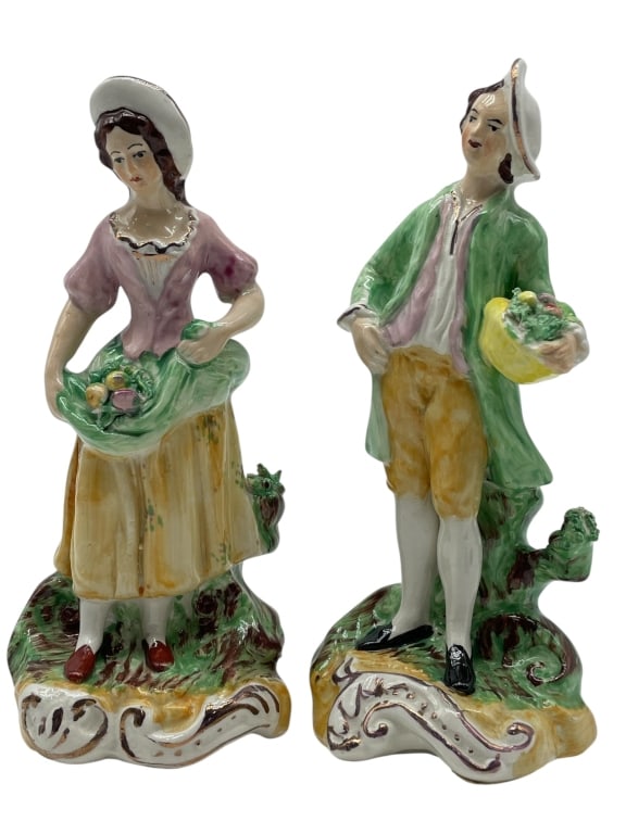ANTIQUE STAFFORDSHIRE HAND PAINTED FIGURINES 7" (1 of 7)