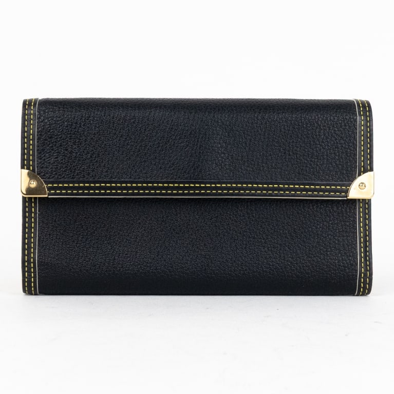 LOUIS VUITTON INTERNATIONAL BLACK SUHALI WALLET (1 of 10)