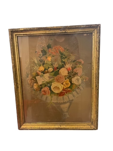 ANTIQUE A HOEN & CO BALTIMORE STILL LIFE FLOWERS: *For ALTERNATIVE SHIPPING QUOTES or local PICKUP details, please visit www.dejavuauctionshipping.com* - A HOEN & CO BALTIMORE - A PIECE OF BALTIMORE HISTORY - THIS COMPANY ORIGINALLY OPENED IN 1825! -