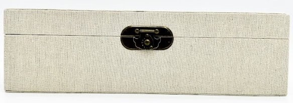 CREAM TEXTURED RECTANGULAR STORAGE BOX (1 of 3)