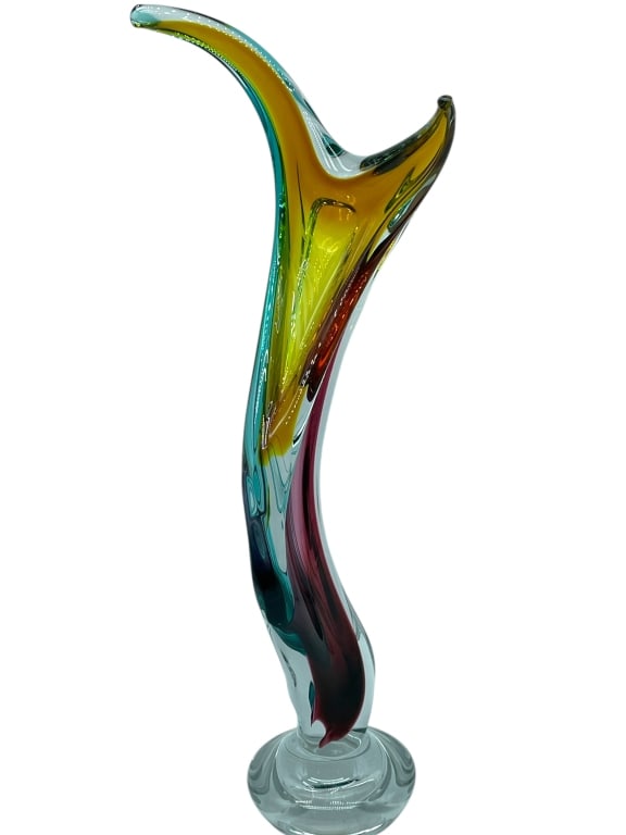 BARRY ENTNER ART GLASS SCULPTURE 24" (1 of 8)