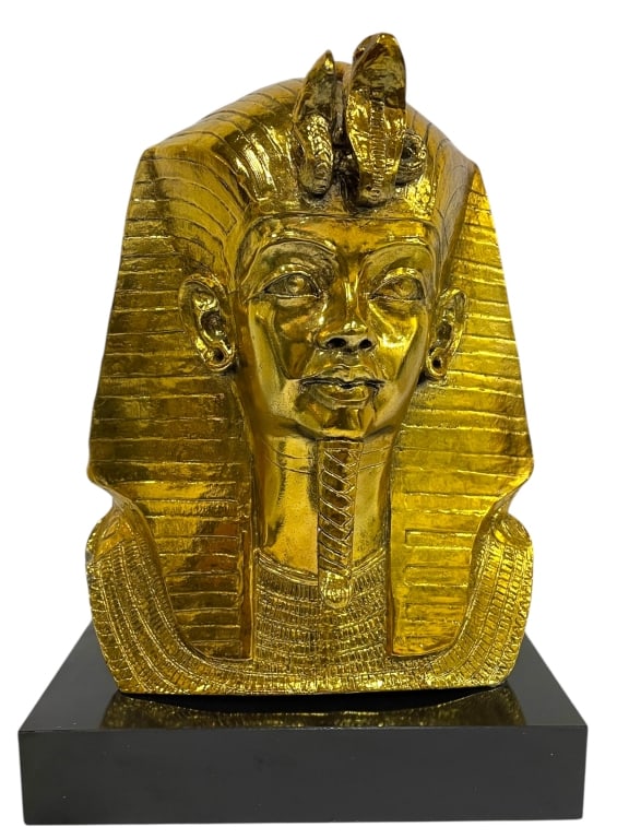 KING TUT GOLD-TONE BUST SCULPTURE (1 of 5)