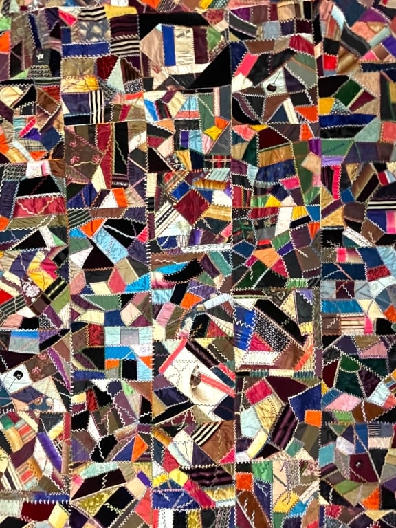 1881 UNION PRISONER OF WAR REUNION CRAZY QUILT 89" (1 of 9)