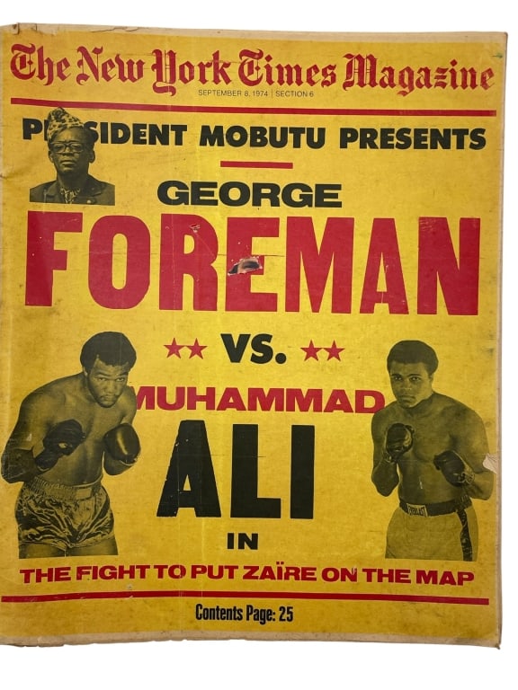 GEORGE FOREMAN VS MUHAMMAD ALI N.Y. TIMES 1974 (1 of 6)