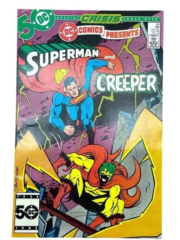 SUPERMAN AND THE CREEPER #88 DC COMIC BOOK DEC 85: *for alternative shipping options please go to www.dejavuauctionshipping.com -DC COMICS PRESENTS #88 (DECEMBER 1985) SUPERMAN AND THE CREEPER – ORIGINAL 1985 DC COMIC BOOK, ISSUE #88, PART OF THE SP