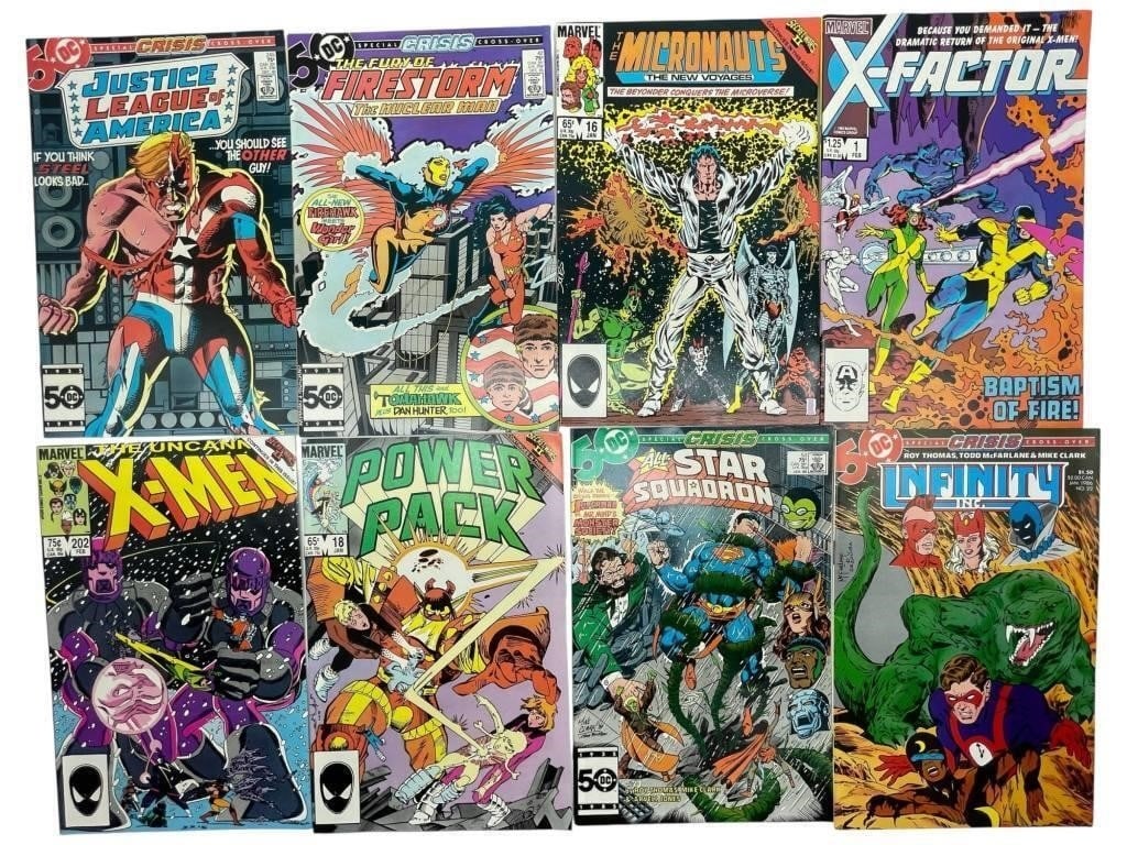 COLLECTION OF 8 VINTAGE MARVEL & DC COMIC BOOKS (1 of 3)