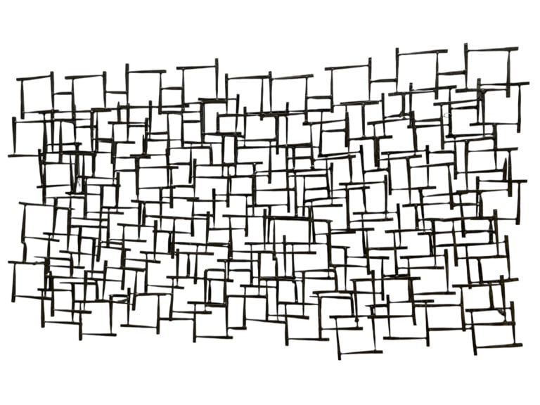 JERE STYLE BRUTALIST CUT NAIL WALL SCULPTURE 69" (1 of 4)