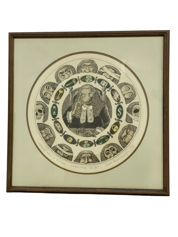 CURT FRANKENSTEIN JUDICIAL WHEEL FORTUNE PRINT 25" (1 of 7)