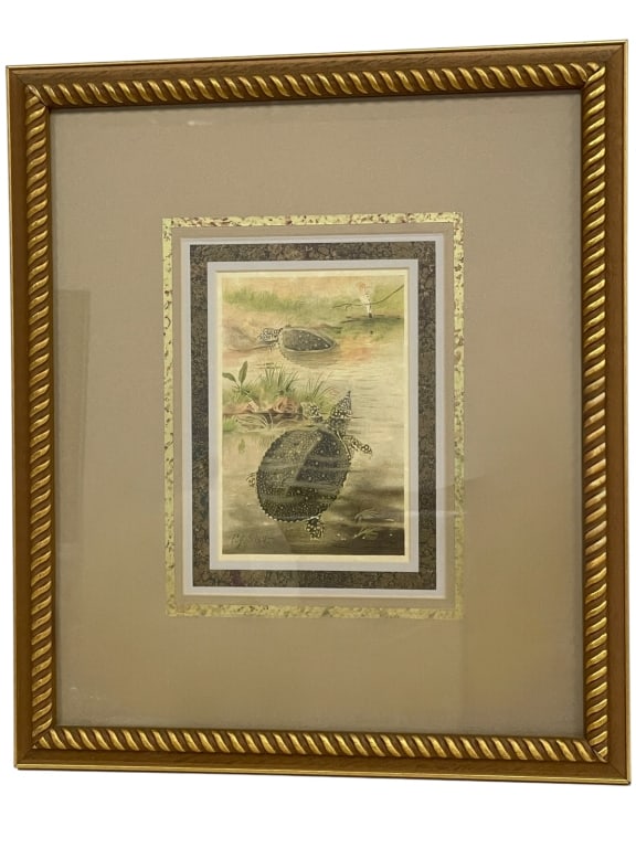 NATURAL HISTORY TURTLE PRINT 20" (1 of 5)