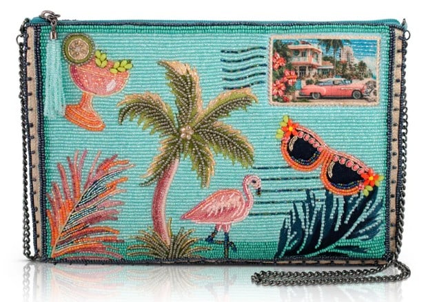 Mary Frances Coastal Notes Tropical Crossbody: *For ALTERNATIVE SHIPPING QUOTES, please visit www.dejavuauctionshipping.com* Escape to paradise with this vibrant beaded crossbody, a playful postcard from your dream tropical getaway! The beachy tur
