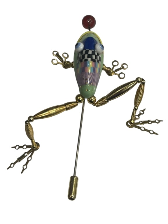 CYNTHIA CHUANG JEWELRY 10 VTG RARE FROG BROOCH PIN (1 of 10)