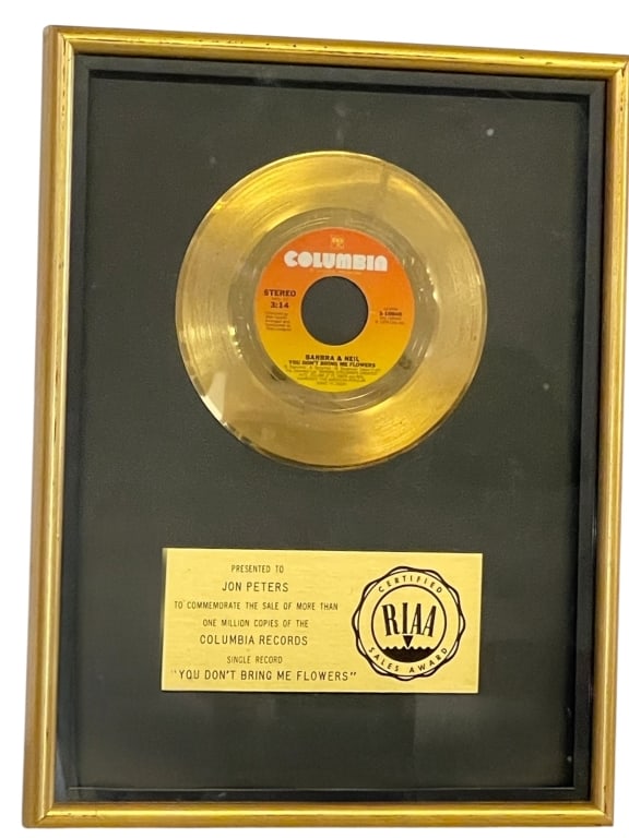B. STREISAND & N. DIAMOND GOLD SINGLE AWARD 17" (1 of 5)