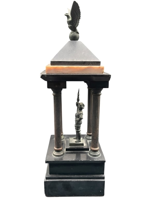 NEOCLASSICAL BRONZE FIGURAL TEMPLE SCULPTURE 16" (1 of 4)