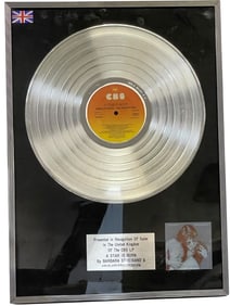 B. STREISAND & K. KRISTOFFERSON UK SALES AWARD 20"
