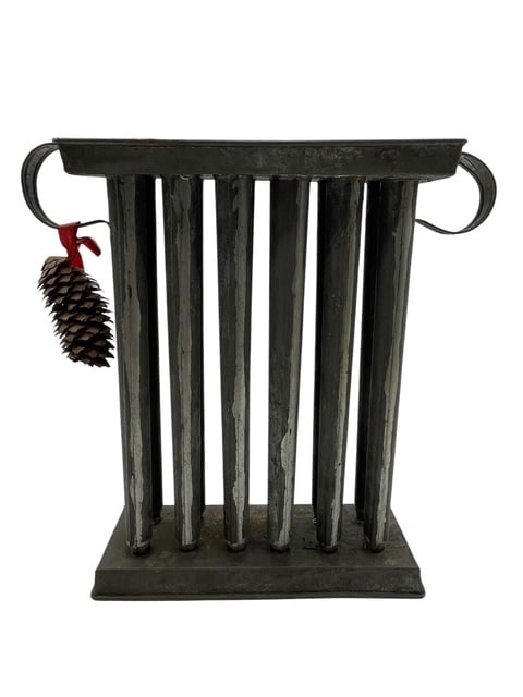19TH CTY ANTIQUE TIN CANDLE MOLD W/ RUSTIC PATINA (1 of 8)