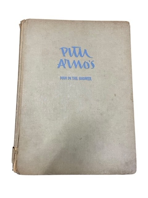 VTG PETER ARNO "MAN IN THE SHOWER" CARTOON BOOK: This item is a vintage hardcover book titled Peter Arno's Man In The Shower. Author: Peter Arno, a prominent New Yorker cartoonist. Publisher: Simon and Schuster, New York. Publication Date: 1944. Con