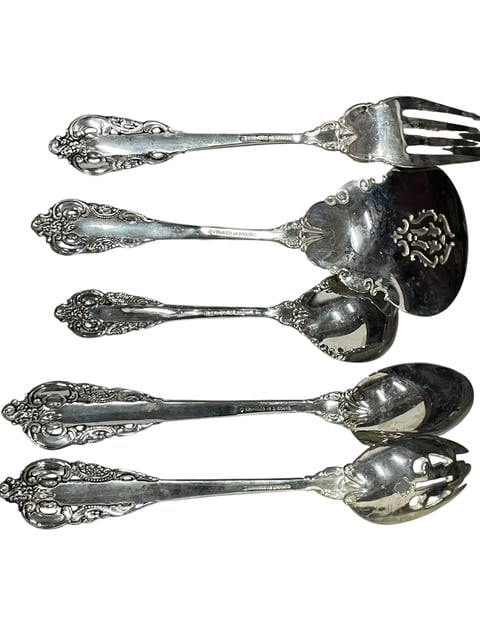 BAROQUE BY GODINGER SILVERPLATE SERVING FLATWARE + - 12