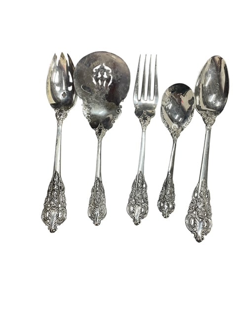 BAROQUE BY GODINGER SILVERPLATE SERVING FLATWARE + - 14