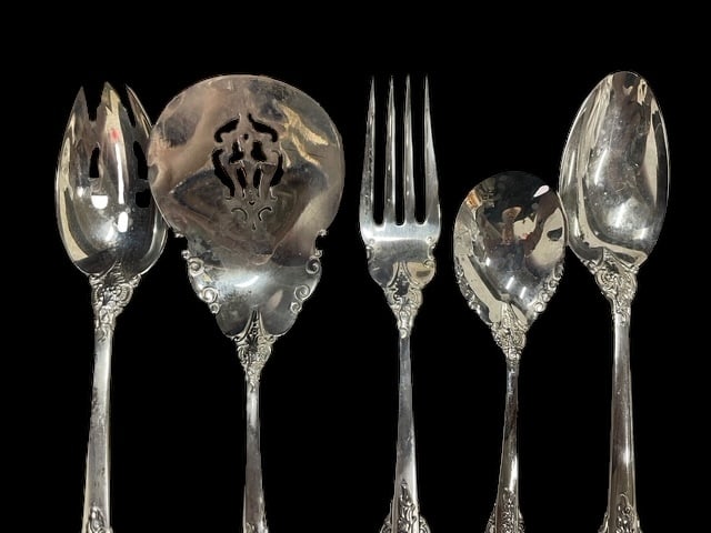 BAROQUE BY GODINGER SILVERPLATE SERVING FLATWARE + - 3