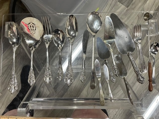 BAROQUE BY GODINGER SILVERPLATE SERVING FLATWARE + - 6