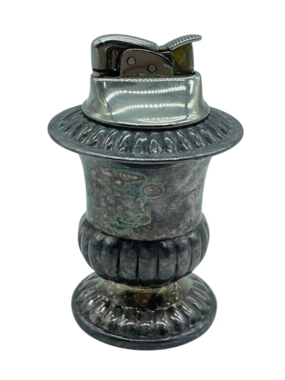 VINTAGE CANTERBURY SILVER PLATE TABLE TOP LIGHTER (1 of 9)