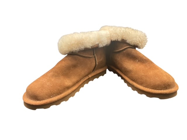 BEARPAW SUEDE SHEEPSKIN LINED ANKLE BOOTS SIZE 10 (1 of 10)