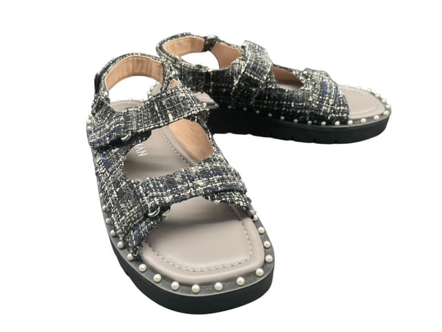 STUART WEITZMAN TWEED PLATFORM SANDALS SIZE 10B (1 of 9)